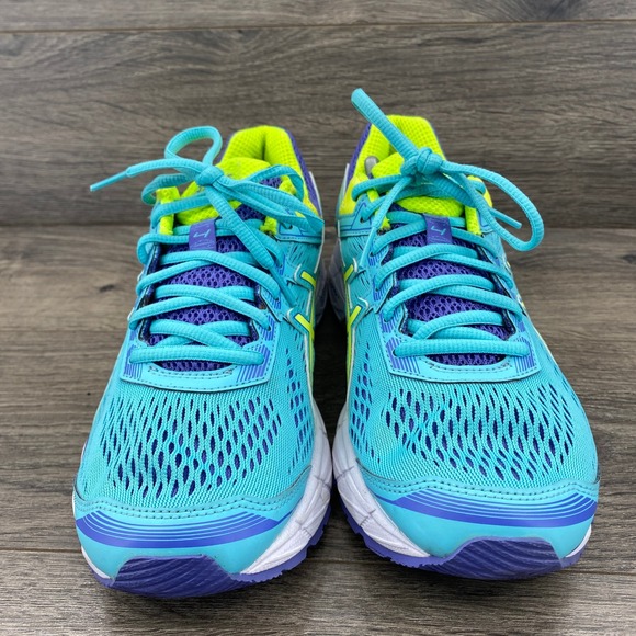 ASICS GT 1000 Women's Running Shoes Aqua Yellow Purple Size 9.5 - Picture 7 of 10